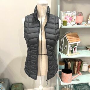 Tangerine Charcoal Quilted Puffer Vest